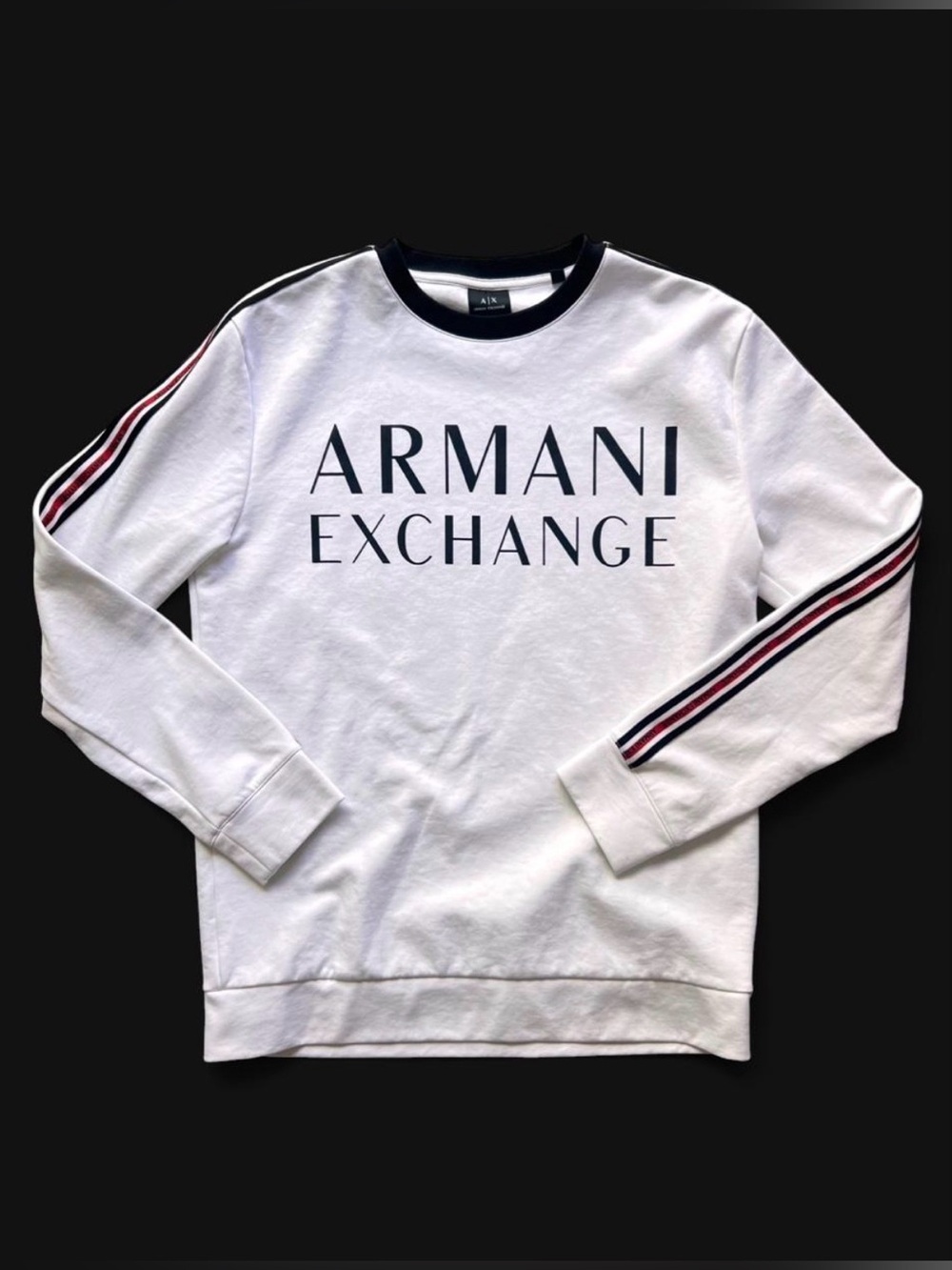 NWOT A|X Armani Exchange Men's Long Sleeve Logo Crewneck Sweater in white size M